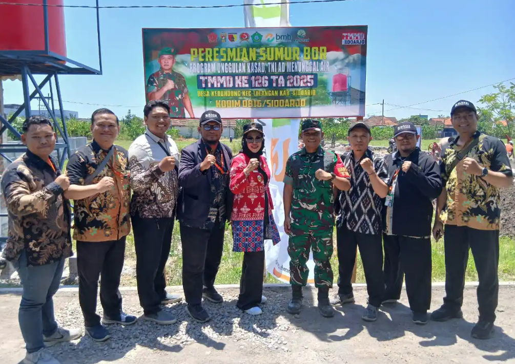 Baitul Maal Hidayatullah dan TNI Bangun Sumur Bor di Sidoarjo 